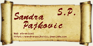 Sandra Pajković vizit kartica